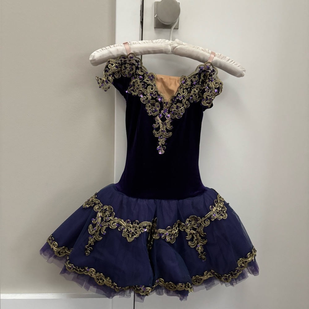 Purple and Gold Girls’ Dance Costume